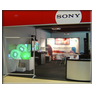 espositore in alluminio c/o stand SONY Italia - fiera Expotrade