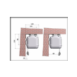 ELEGANCE: sistema di fissaggio soffitto/parete per le due versioni: caduta tela posteriore e anteriore